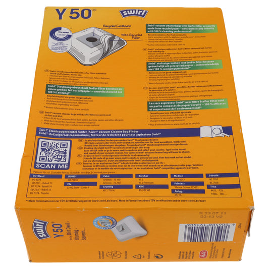 Swirl Y50 4 sacchi microfibra aspirapolvere Clatronic AFK Bestron Sanyo Taurus