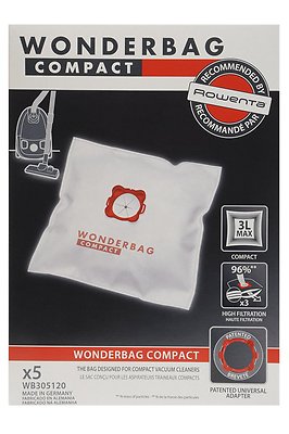 Sacchi in microfibra universali Wonderbag Compact per aspirapolvere Rowenta Tefal
