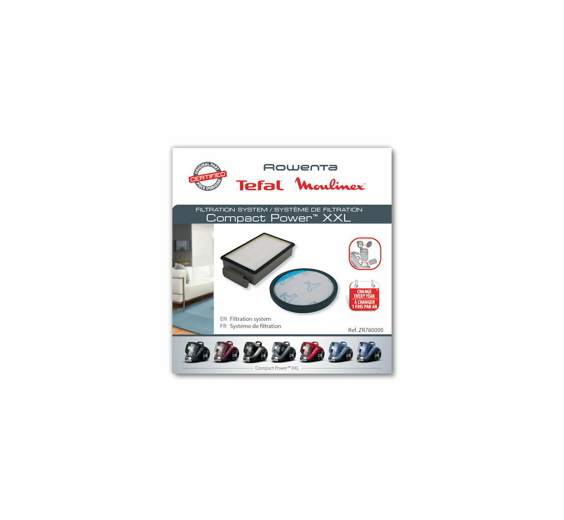 Rowenta Tefal kit filtri HEPA aspirapolvere Compact Power XXL RO4825 RO4871 TW4