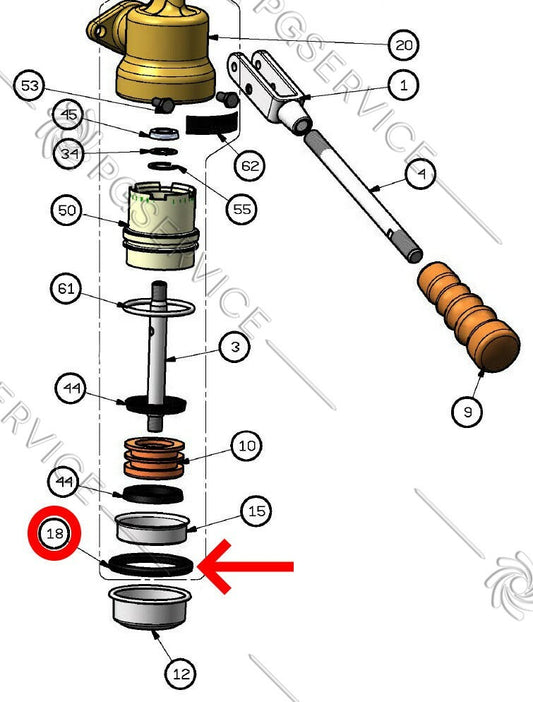 La Pavoni guarnizione sotto coppa filtro macchina caffè Europiccola Esperto NOTE!