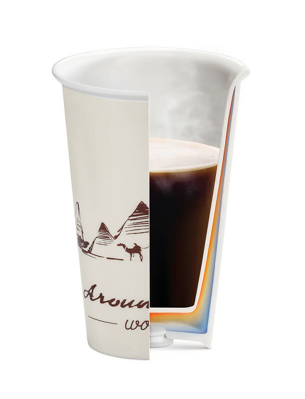 Delonghi tazza Globetrotter ceramica termica doppia parete 300ml tappo silicone