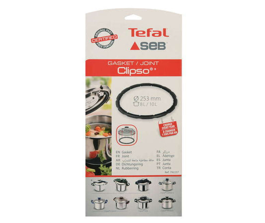 Seb guarnizione 253mm 282mm pentola a pressione 8L 10L Clipso 2 4 Easy Control