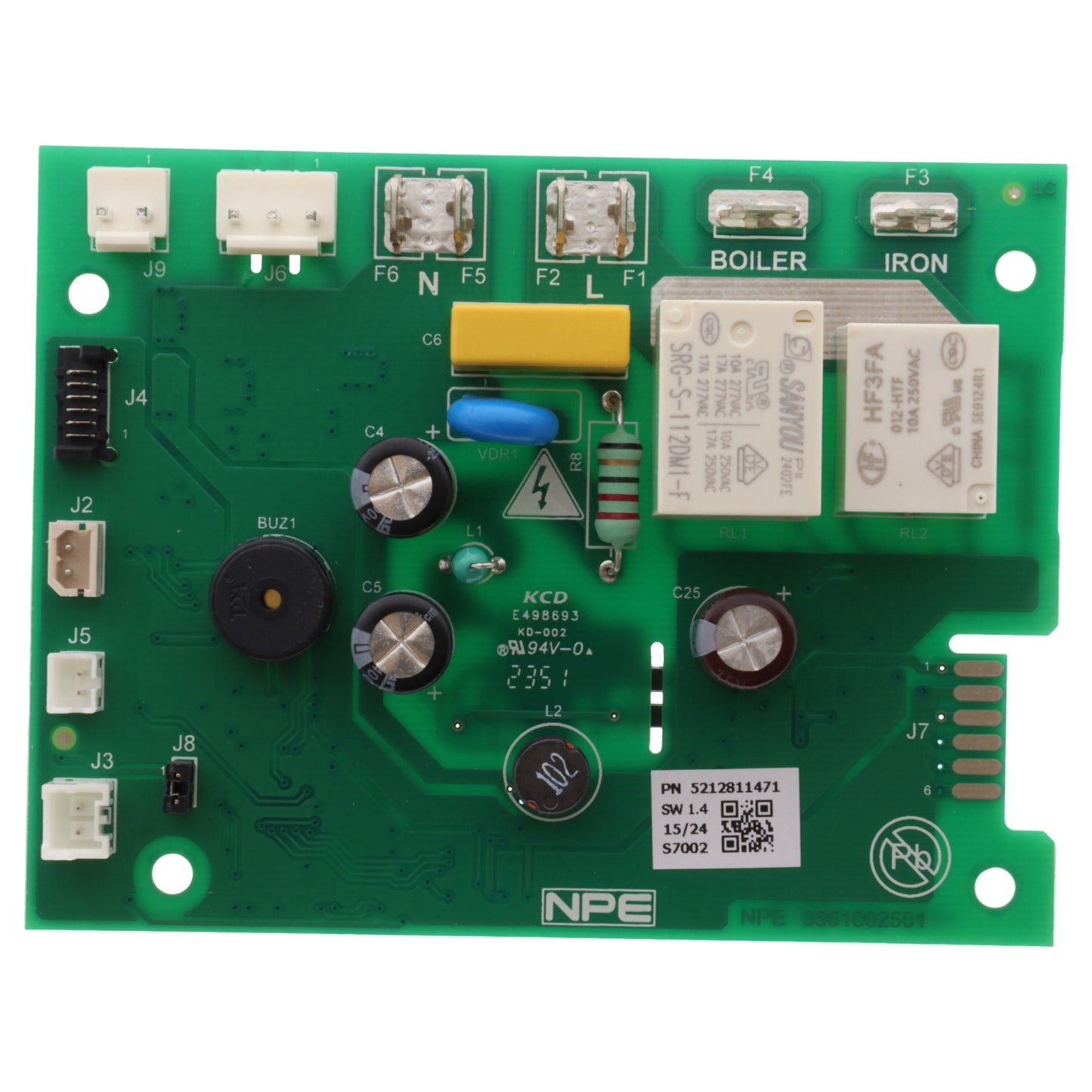 Braun scheda elettronica PCB 230V ferro stiro CareStyle 7 IS7262 IS7282 IS7286