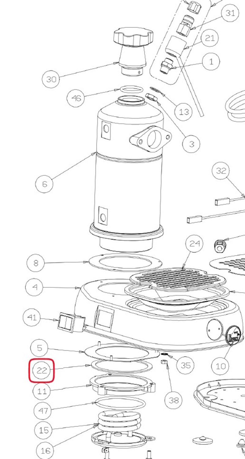 La Pavoni guarnizione caldaia 93mm macchina caffè Europiccola Professional Stradivari