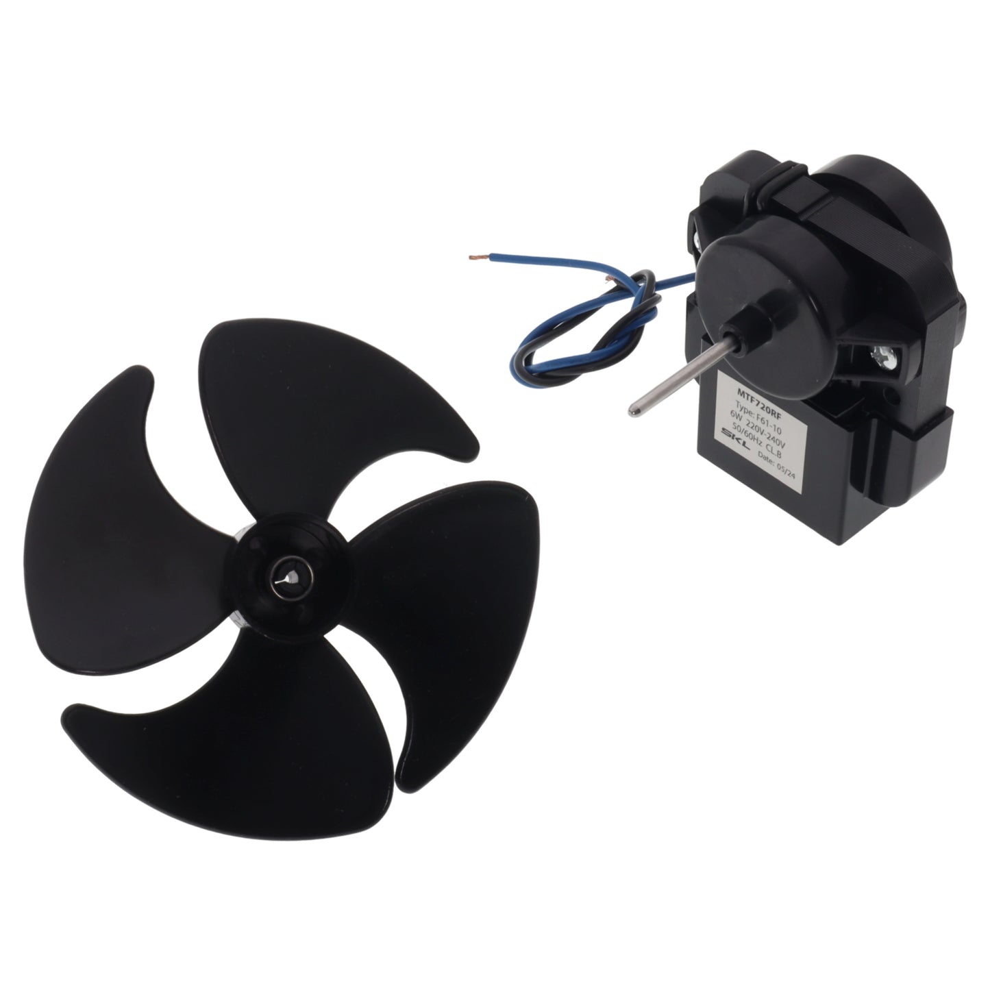 Motore ventilatore F61-10 6W 220V con ventola 100mm universale per frigorifero