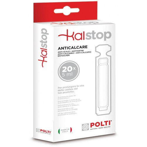 Polti 20x fiale KalStop anti calcare Vaporetto Vaporella caldaia Lecoaspira