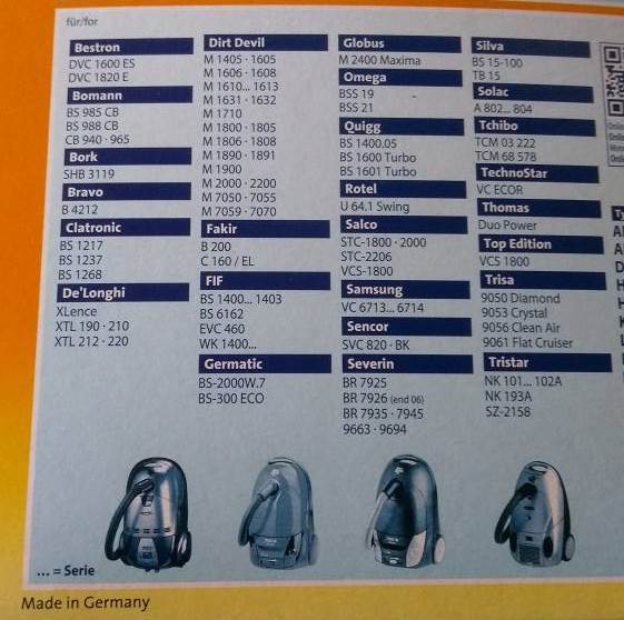 Swirl 4x sacchetti aspirapolvere Delonghi Xlence XTL190 XTL210 XTL212 XTL220