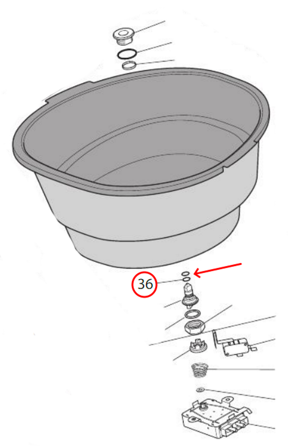 Delonghi guarnizione 12mm perno vasca friggitrice Friggimeglio RotoFry Diva F88
