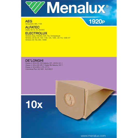 Menalux 10x sacchi scopa aspirapolvere Delonghi Selecta Bosch Flexa Ventana Lun