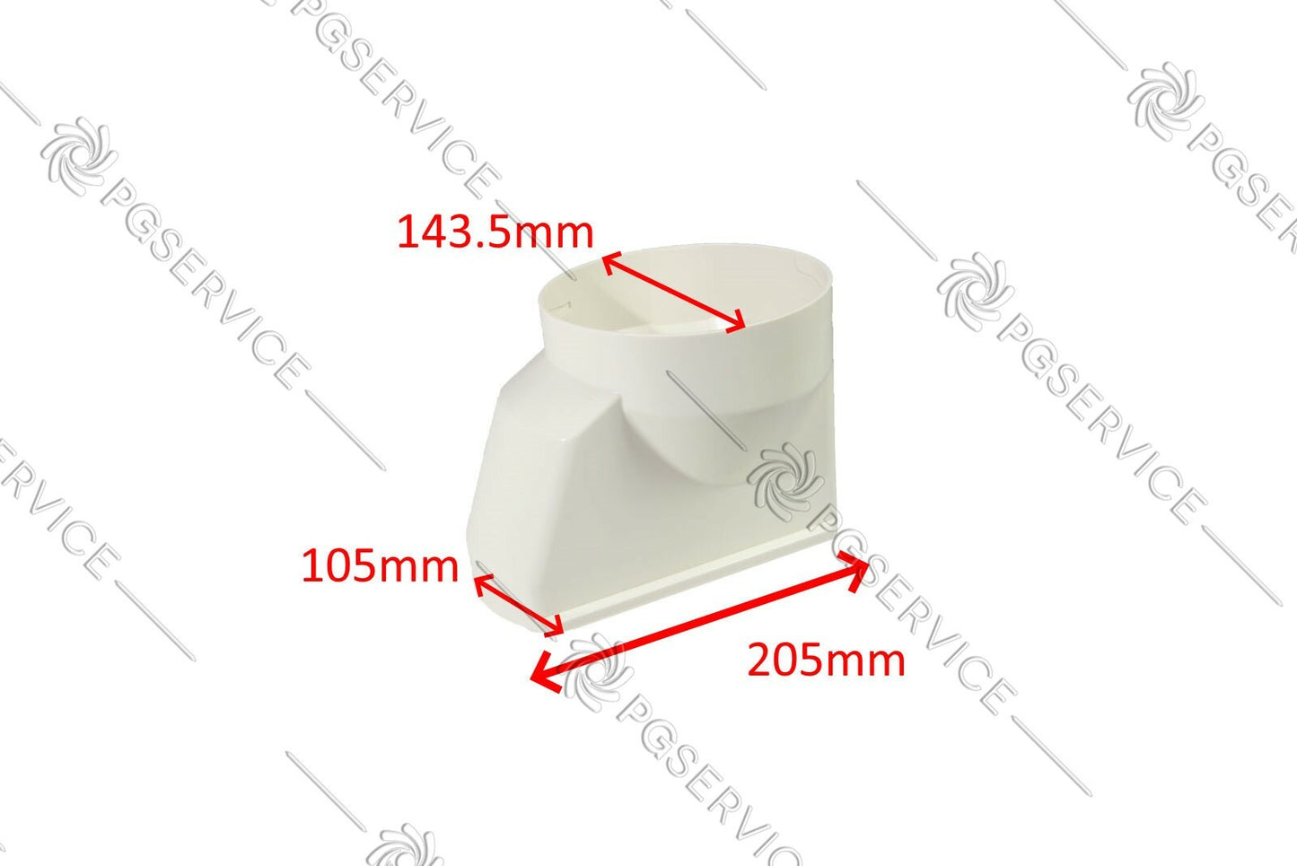 Delonghi raccordo tubo finestra 205mm condizionatore Pinguino PAC EL98 EX130