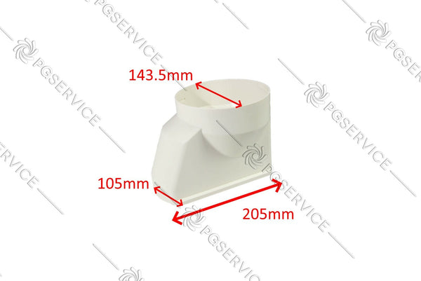 Delonghi raccordo tubo finestra 205mm condizionatore Pinguino PAC EL98 EX130