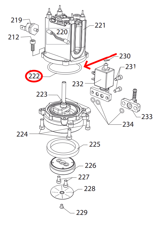 Gaggia guarnizione caldaia 72mm macchina caffè Viva NewBaby06 Classic KitchenAi