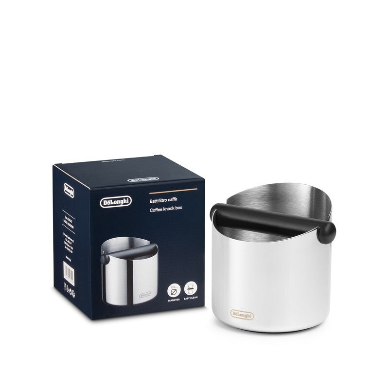 Delonghi contenitore batti filtro caffè acciaio lucido 128mm diametro taglio 45
