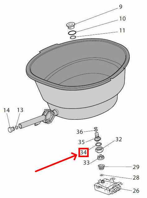 Delonghi rondella anello dado perno friggitrice RotoFry Pastamore F18233 F28233