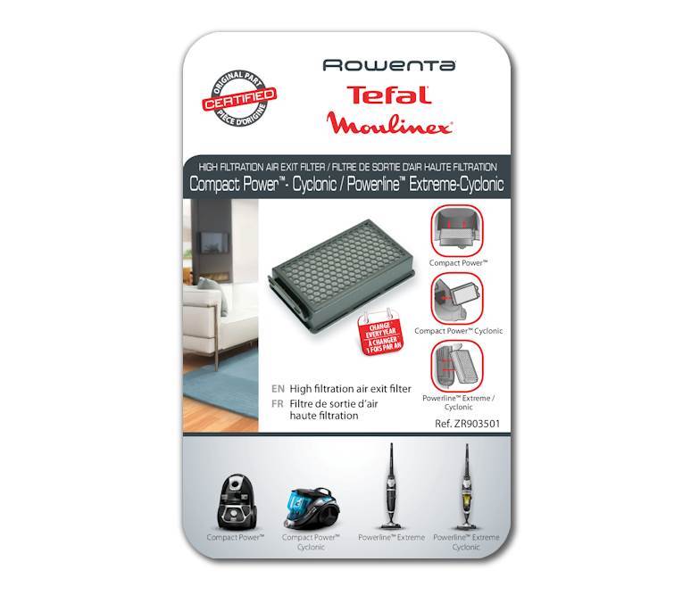 Rowenta filtro aria HEPA scopa Powerline Extreme RH8133 RH8147 RH8155 RH8165