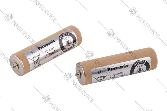Panasonic 2x batteria 54.5mm Ni-MH 1.2V 1100mAh rasoio ER1510 ER1512 ER154