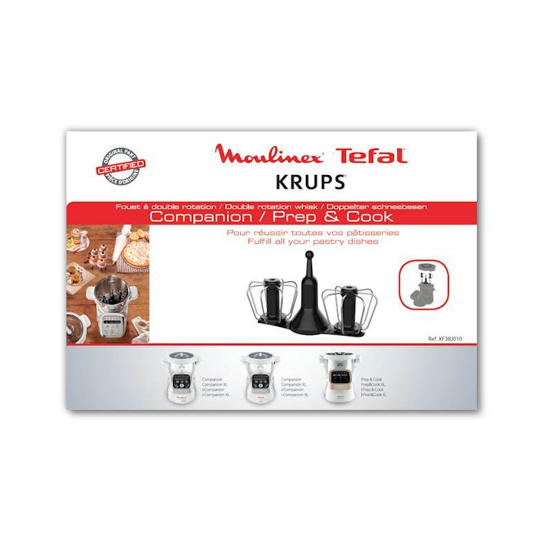 Moulinex accessorio doppie fruste sbattitore dolci Cuisine Companion Prep Cook