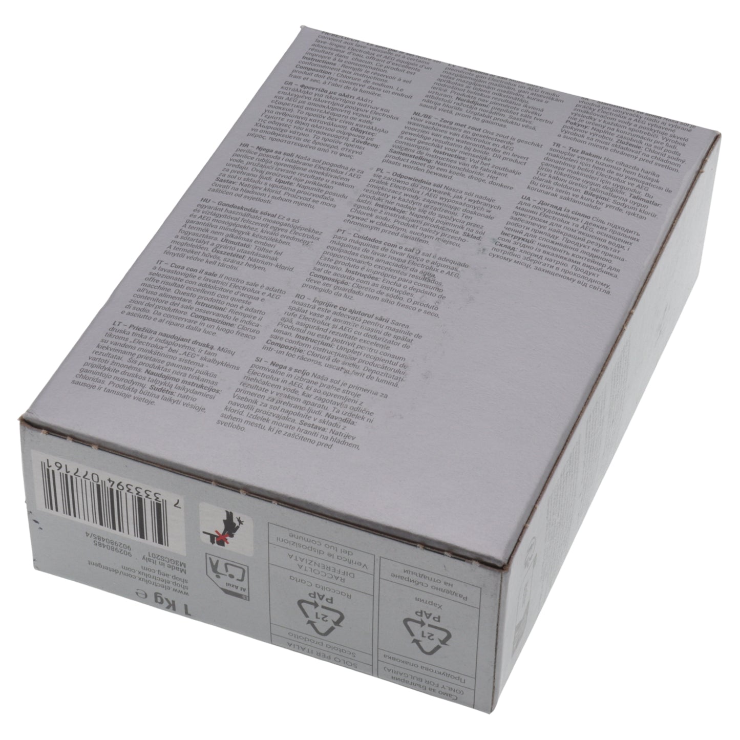 Electrolux AEG Zanussi 1kg sale lavastoviglie lavatrice rinnovo decalcificatore