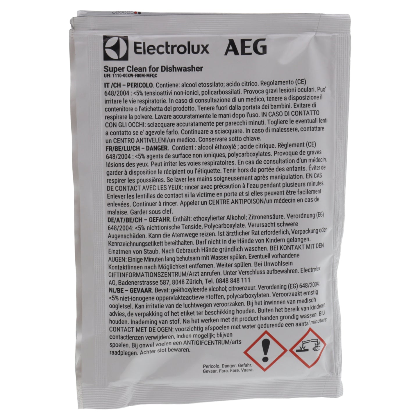 Electrolux 2x polvere Super Clean sgrassante sanificante per lavastoviglie potente