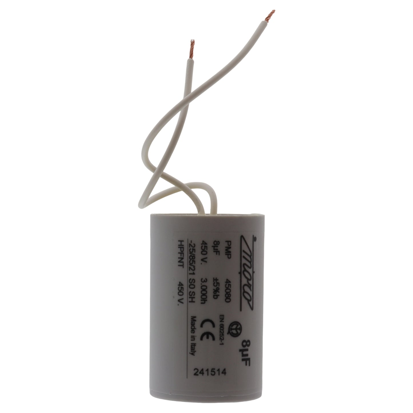 Essedue condensatore PMP 45080 8uF 450V 56mm affettatrice 195 220 250 300 350