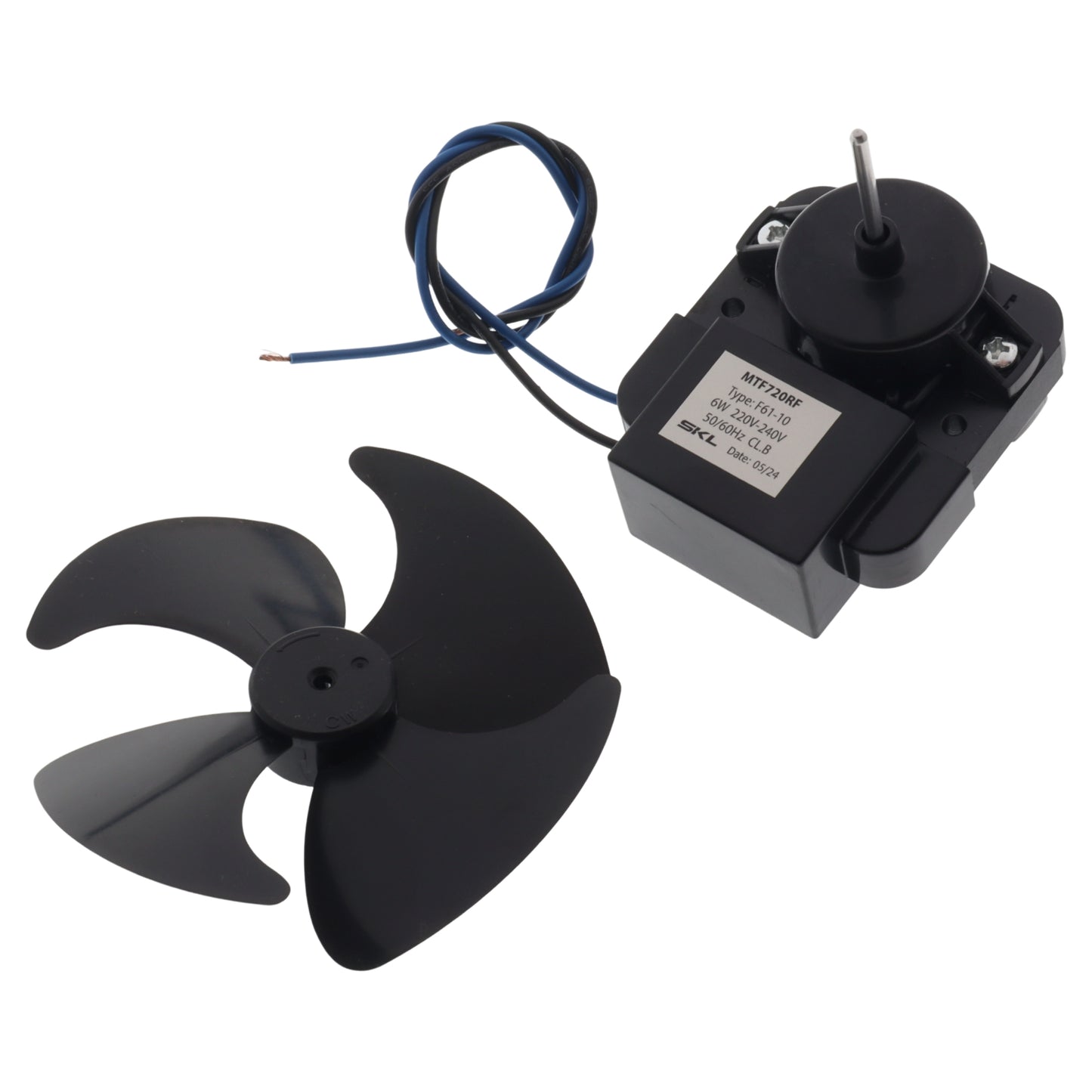 Motore ventilatore F61-10 6W 220V con ventola 100mm universale per frigorifero